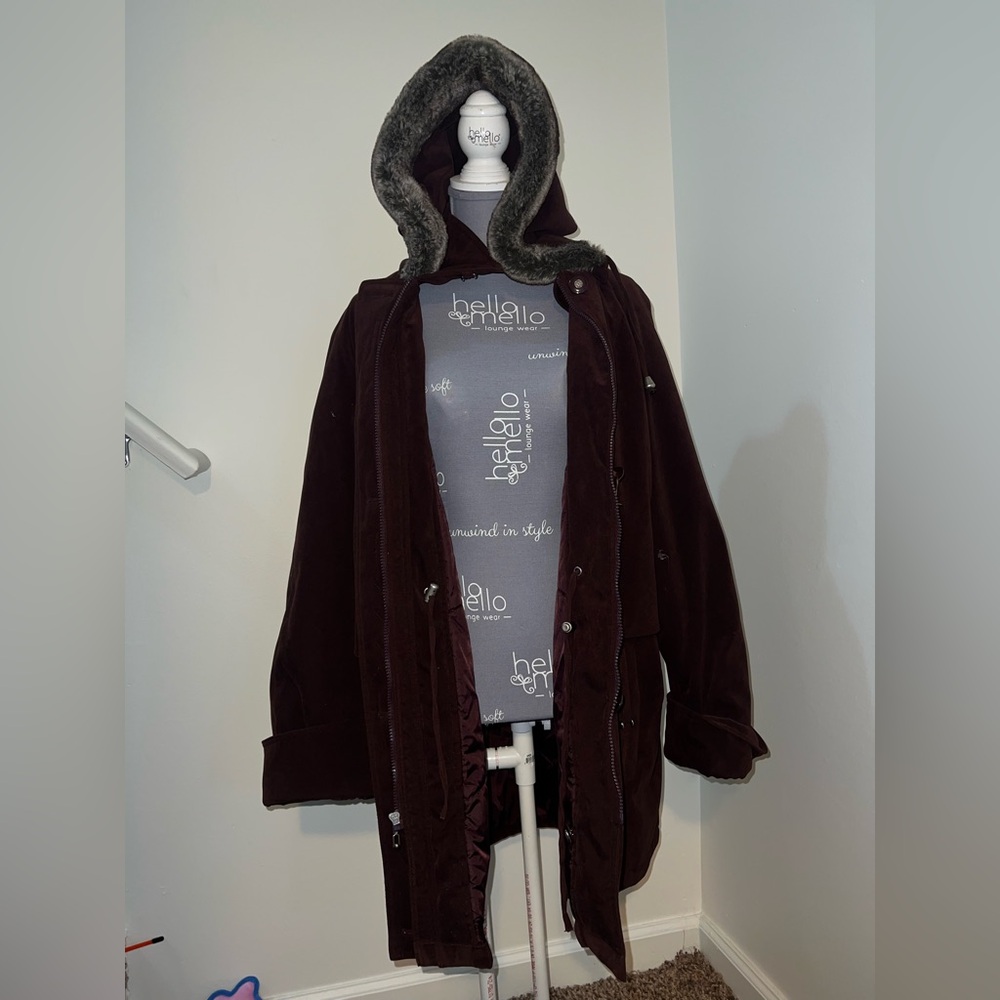Red Winter Jacket with Hood